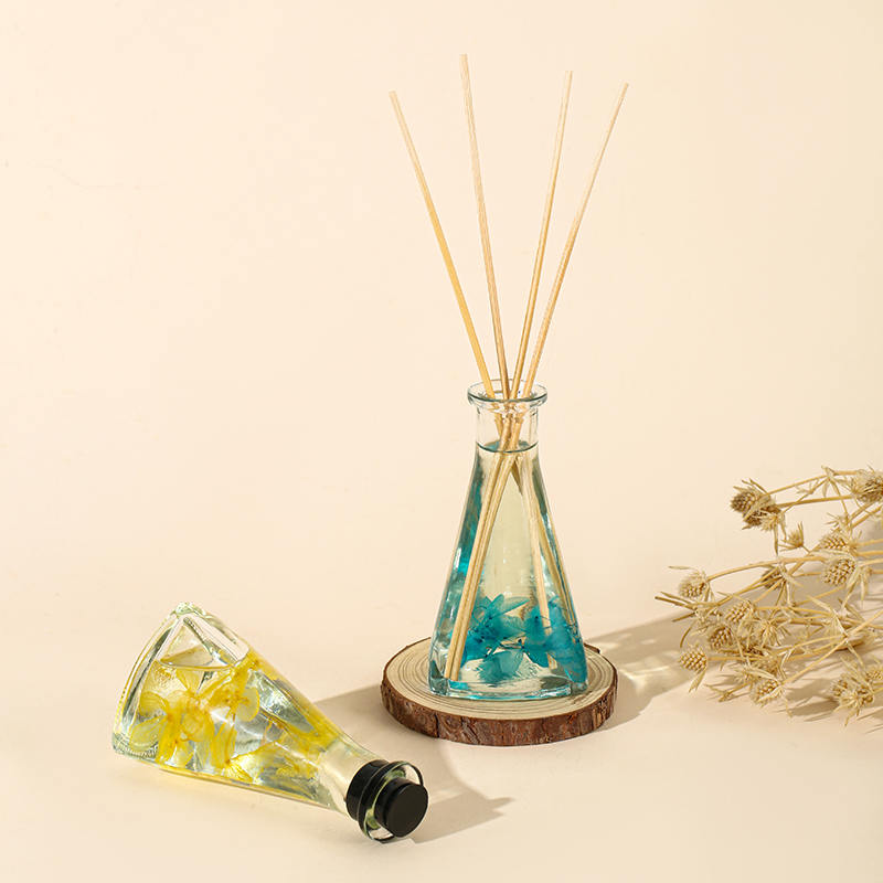 بطری مثلثی گل خشک شده انگور بدون آتش پخش کننده نی آروماتراپی داخلی