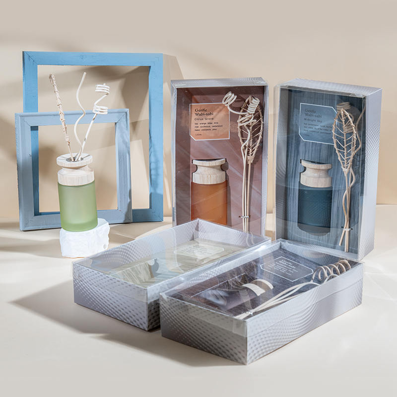 پخش کننده نی درجه یک فلاسک شیشه ای استوانه ای بالا با فروشنده پخش کننده عطر چوبی