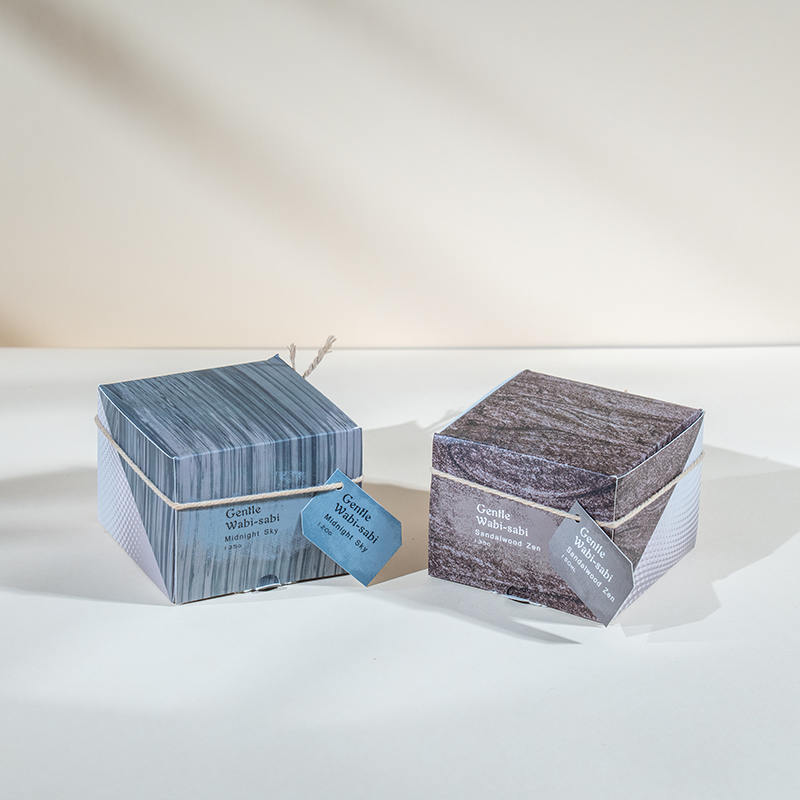 فنجان شمع گرد شیشه ای با راه راه های عمودی شمع های معطر-فروشنده شمع موم سویا اکو