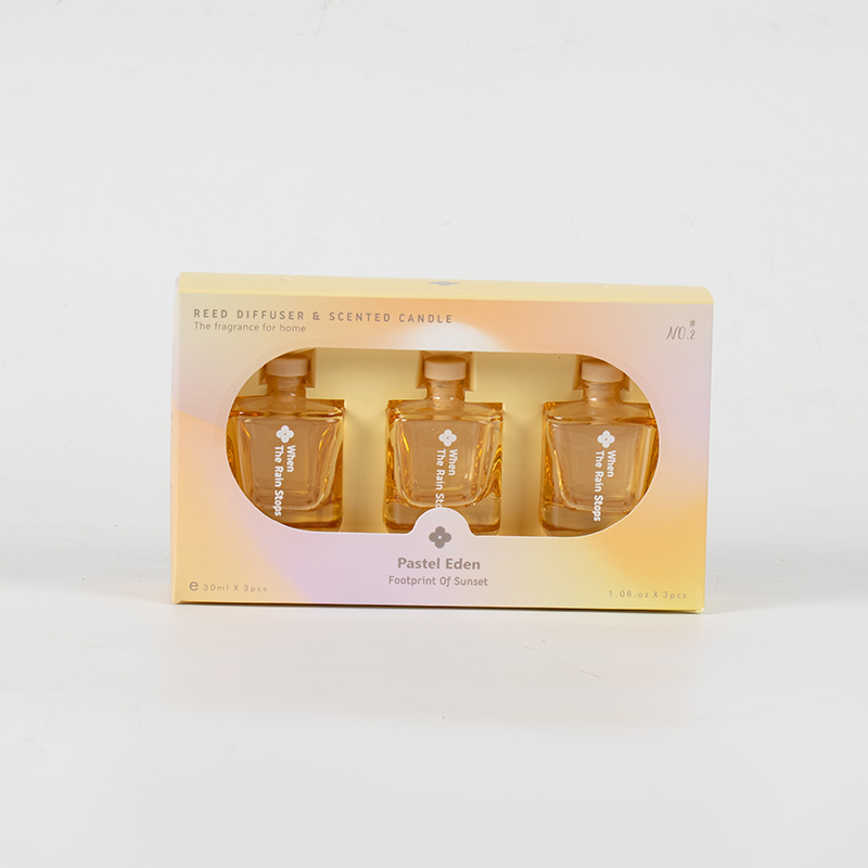 مجموعه پخش کننده نی بطری مربعی 3PCS- مجموعه عطر 3PCS
