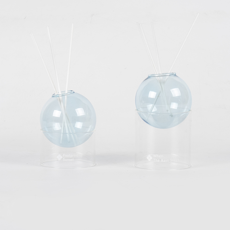 پایه شیشه ای شفاف، آروماتراپی از نوع گلوله ای نی دیفیوزر