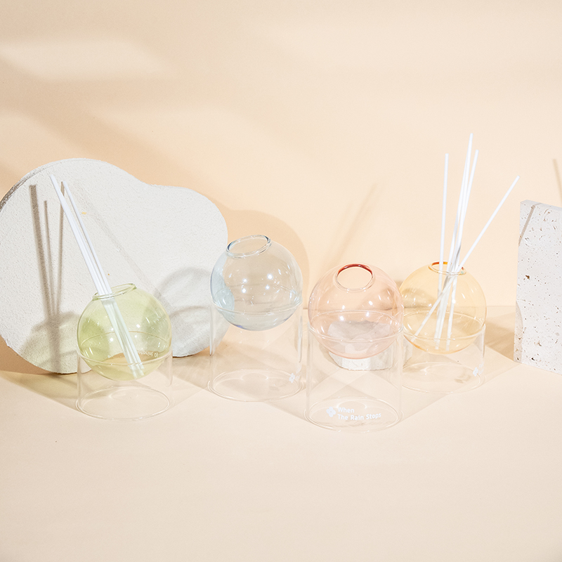 پایه شیشه ای شفاف، آروماتراپی از نوع گلوله ای نی دیفیوزر