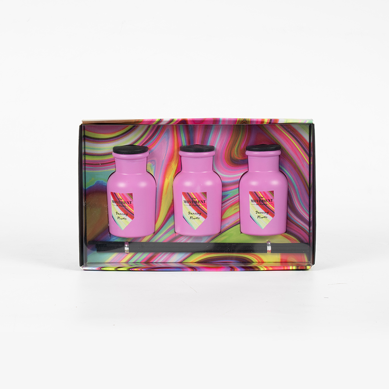 پخش کننده نی معطر بطری گرد کوچک 3PCS ست خانگی سازنده مجموعه عطر